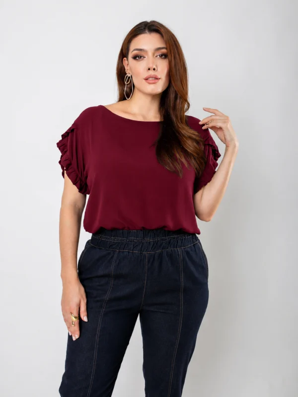 Blusa Jade Vinho - Imagem 1