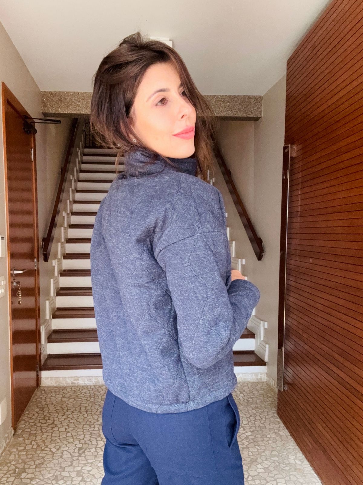Jaqueta Jeans Matelassê