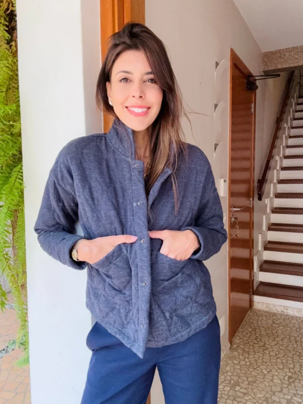 Jaqueta Jeans Matelassê - Imagem 1