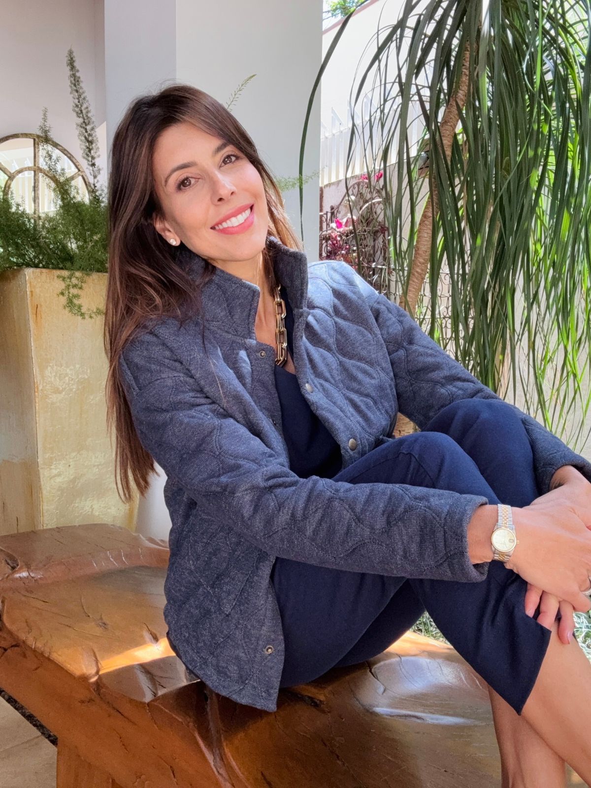 Jaqueta Jeans Matelassê