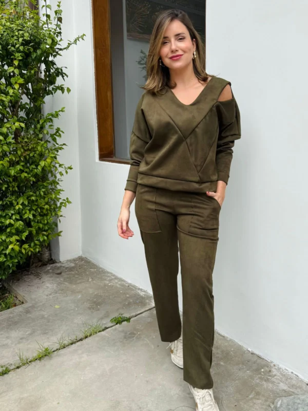 Blusa Suede Verde - Imagem 3