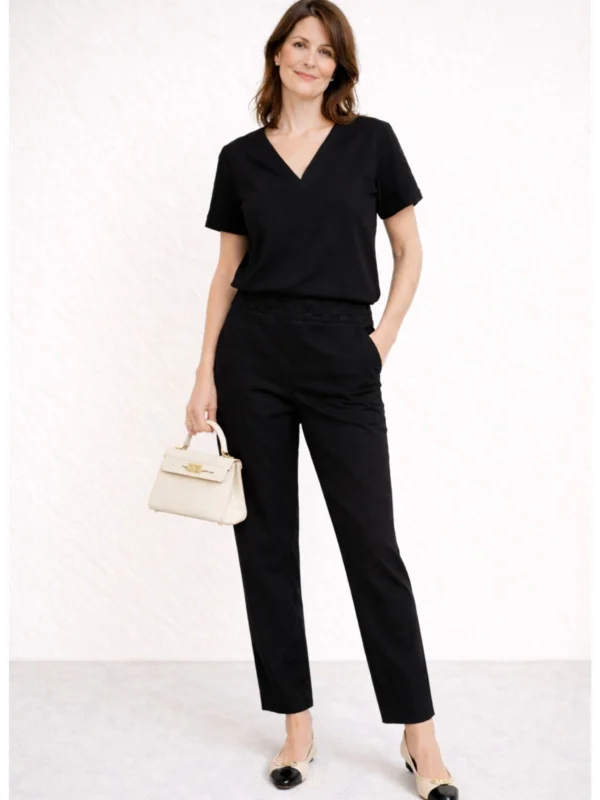 Blusa Linho Preta - Imagem 3