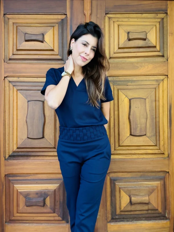Calça Macrame Linho Azul - Imagem 5