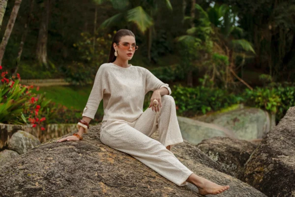 Calça Tricot LouLou Areia - Imagem 5