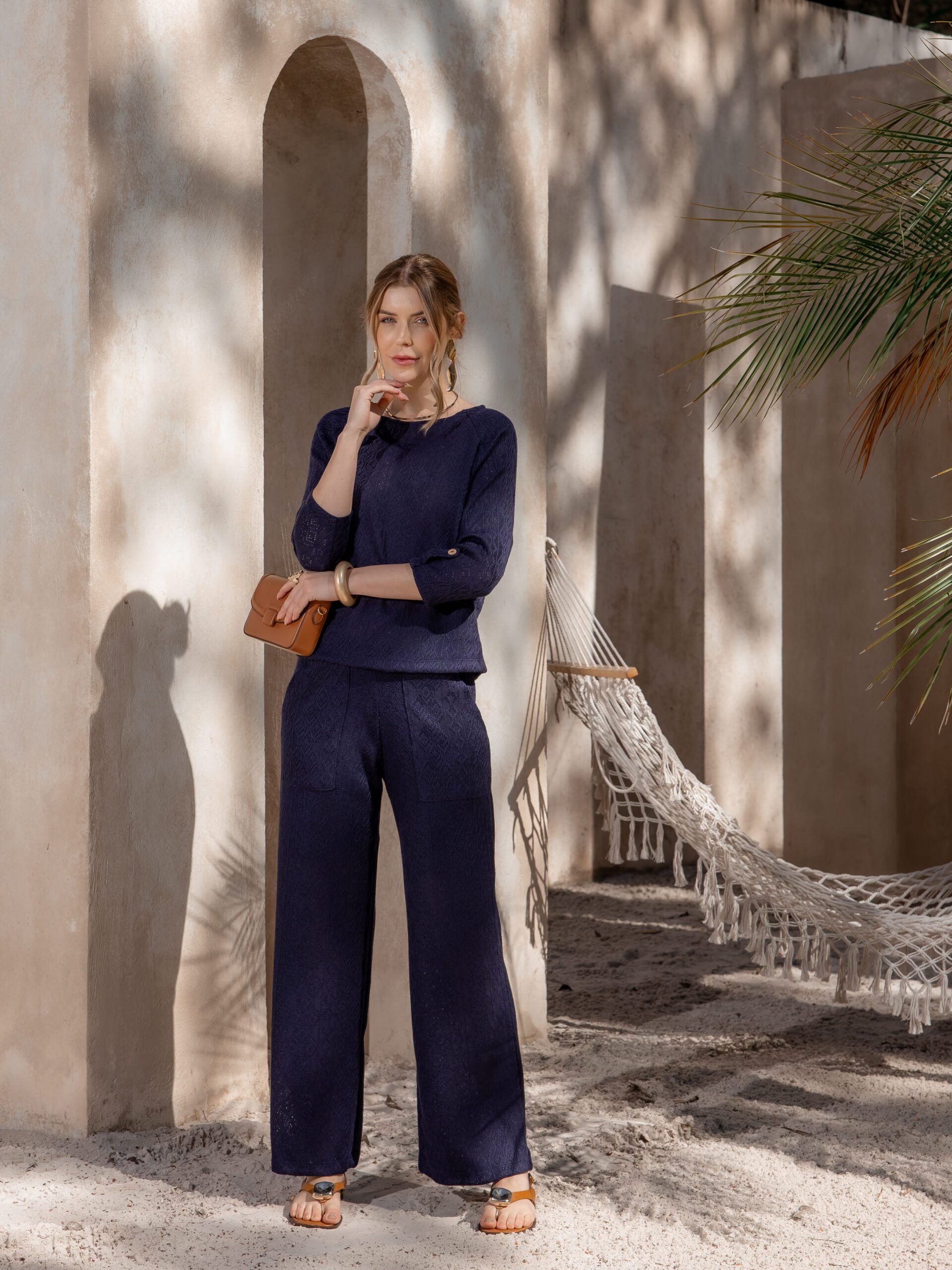 Calรงa Tricot LouLou Azul