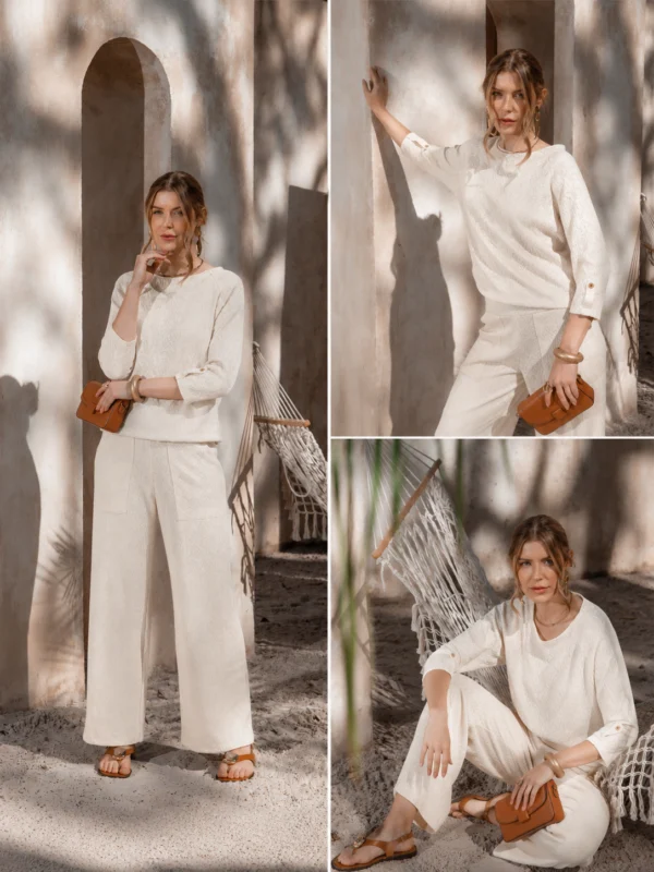Blusa Tricot LouLou Areia - Imagem 5