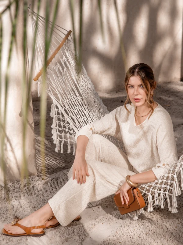 Calça Tricot LouLou Areia - Imagem 4