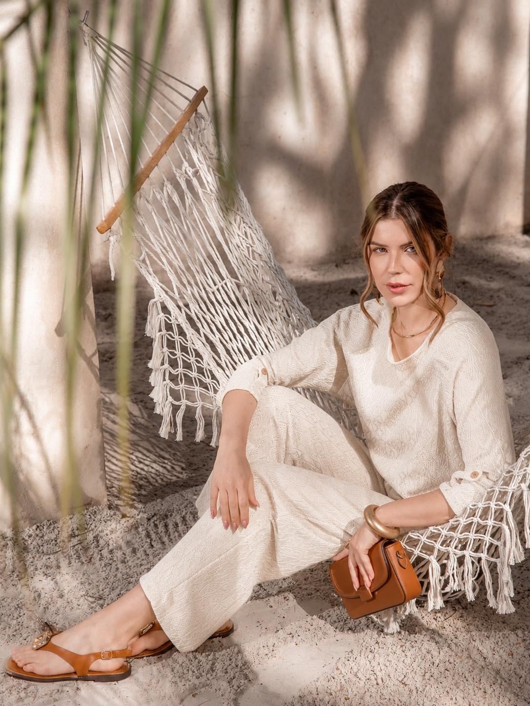 Calça Tricot LouLou Areia