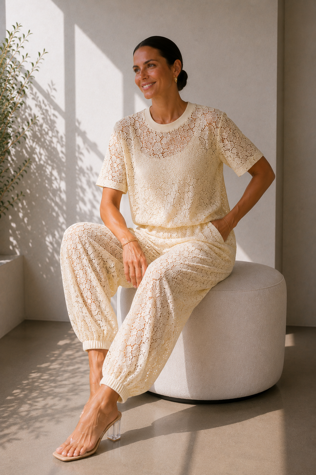 Conjunto Renda Champagne