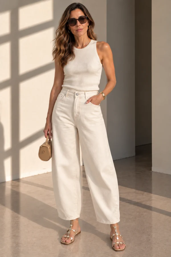 Calça Sarja Off White - Imagem 1