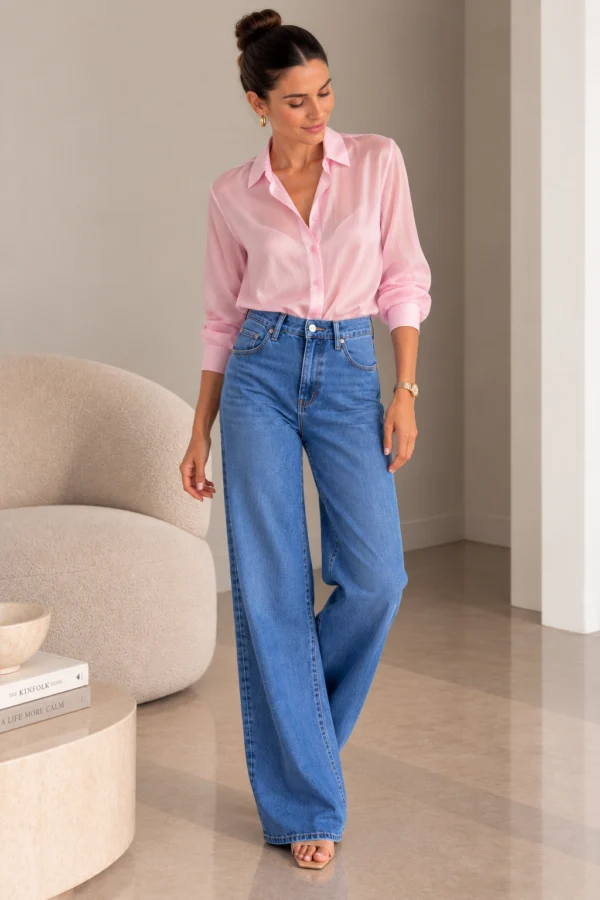 Camisa Seda Rosa - Imagem 2
