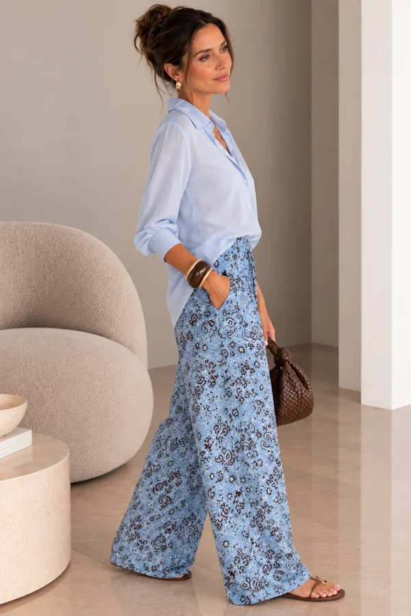 Camisa Seda Azul - Imagem 3