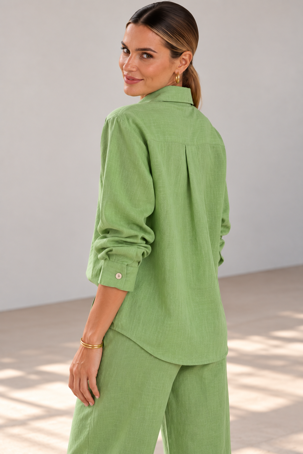Calça Linho Alfaiataria Verde